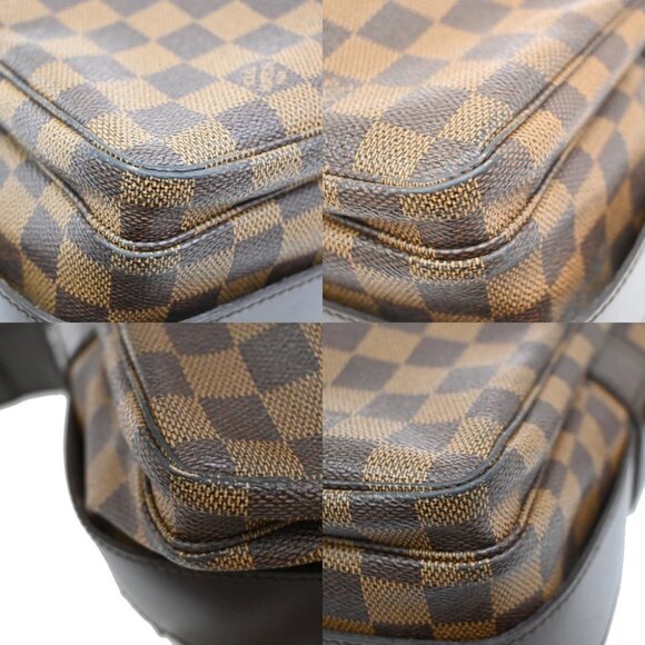 LOUIS VUITTON Naviglio Shoulder Bag Damier Ebene Leather Brown - Picture 7 of 14